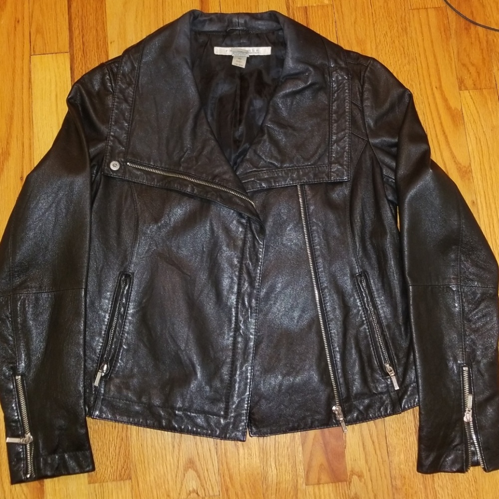 Rezrekshn by Esther Chen Leather Motorcycle Jacket - Picture 4 of 6